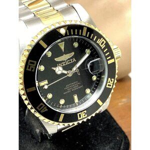 Invicta Men's Watch 36973 Pro Diver Automatic Black Dial Two Tone Steel 44mm